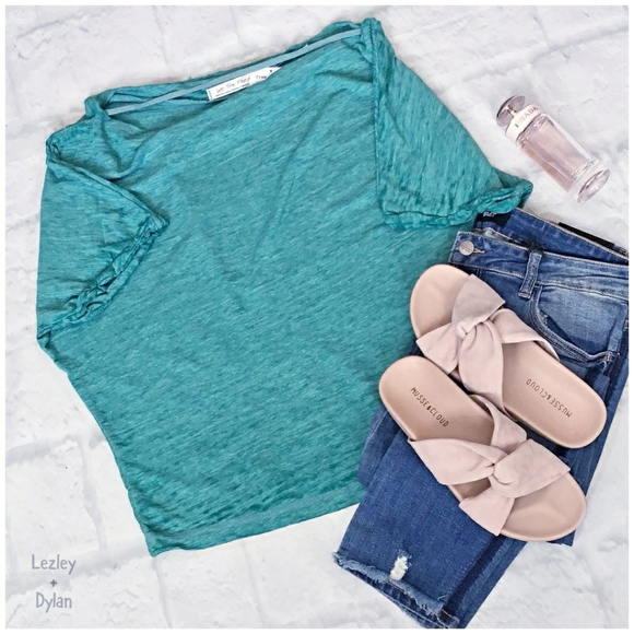 FREE PEOPLE Astrid Burn Out Convertible Palm Tee - Picture 4 of 6